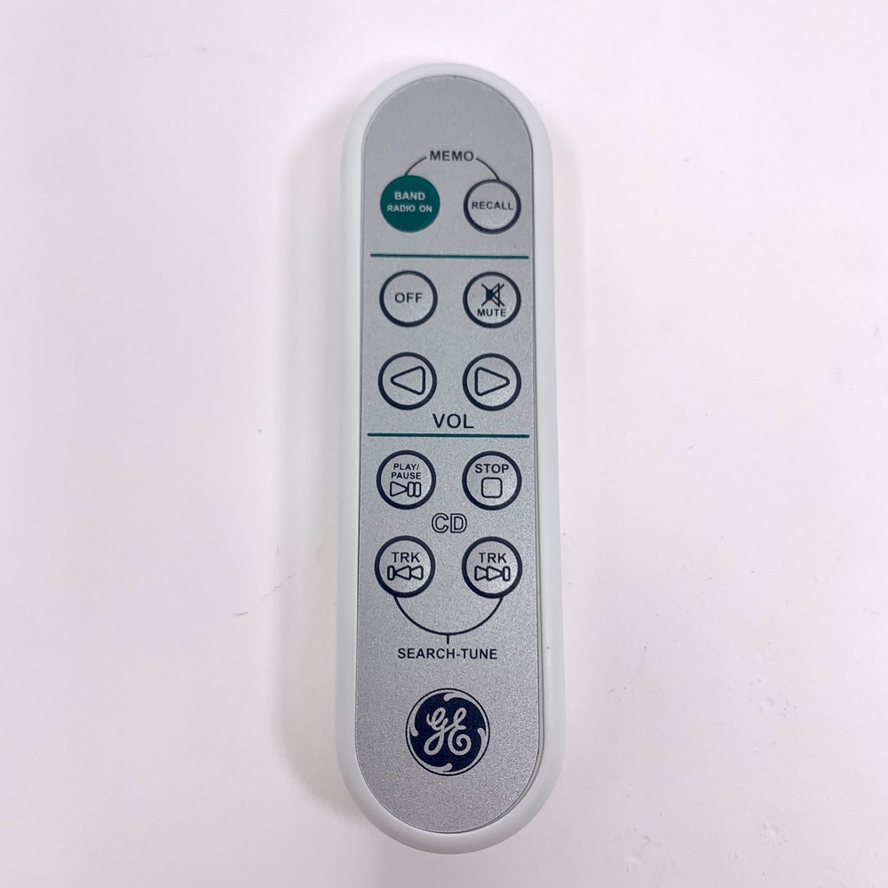 General Electric Remote GE Spacemaker 7-5295A Slim AM FM CD Remote Tested EUC